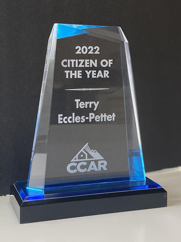 2022 CCAR Citizen of the Year Terry Eccles Pettet