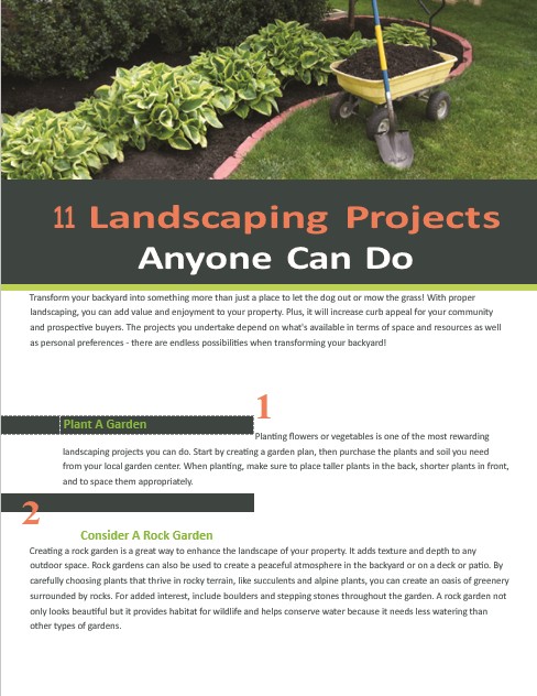 11 Landscaping Projects